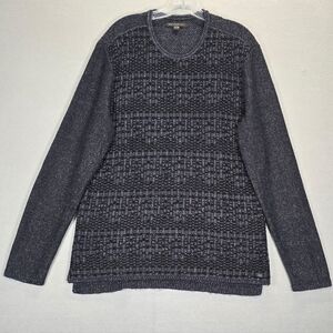 John Varvatos Men's  Crew Neck Sweater Large Grey Soft Knit